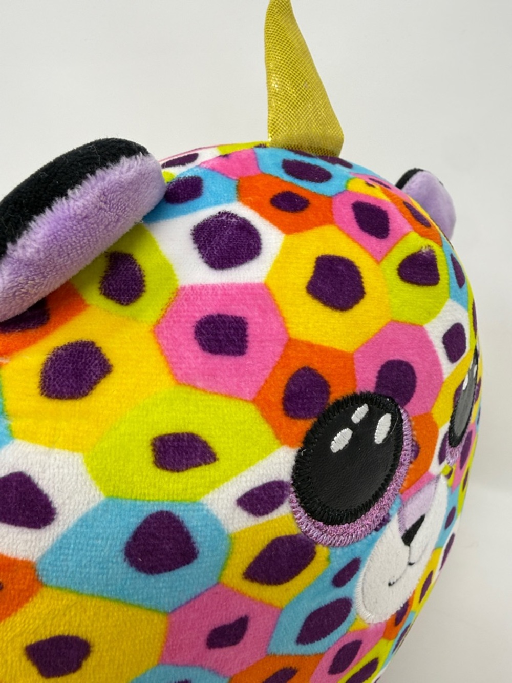 TY Squish-a-Boo Giselle Colorful Leopard Print Plush Leopard Pillow 9 “ - Picture 3 of 6
